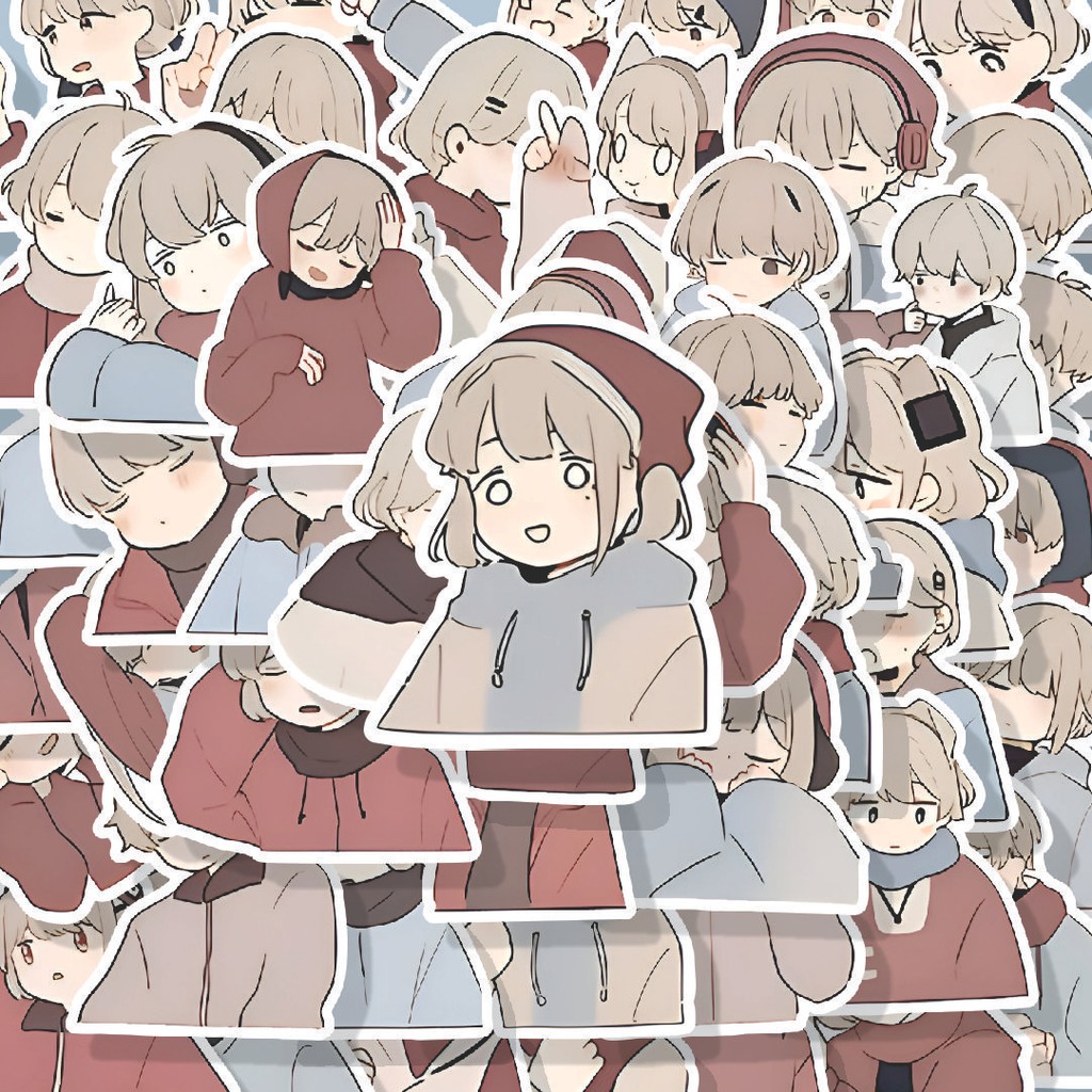 

100PCS Lucu Stiker Cartoon Couple Costum Stiker Aesthetic Stiker Anti Air Stikers Berperekat Waterproof sticker decal buat Motor Helm Buku Journal Koper Casing HP Laptop Botol Minum Hadiah anak