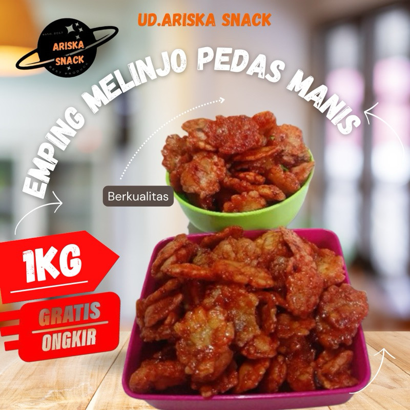 

1KG Emping Melinjo Geprek Pedas Manis Khas Lampung