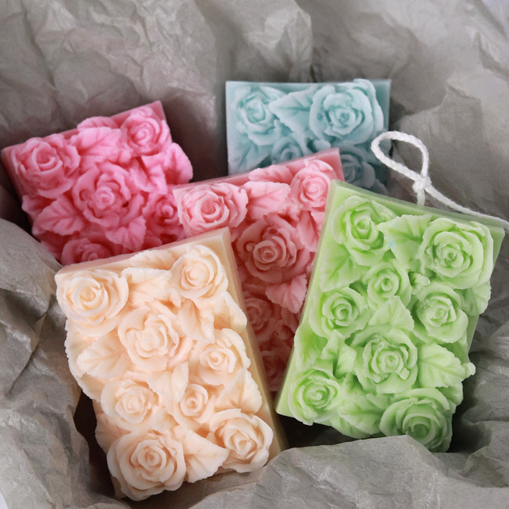 

3D Rose Soap Silicone Mold for DIY Handmade Flowers Cake Chocolate Candle Craft Gift Molds Aromatherapy Soap Making Supplies