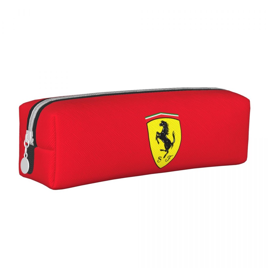 

Lovely 2025 New SF Team Charles Leclerc Pencil Case Racing Logo Pencilcases Pen Box for Girls Boys Bag School Supplies Gifts