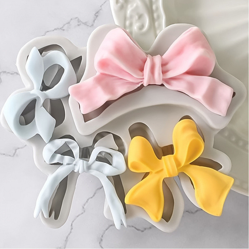 

Silicone Mold Suit1Pieces，Aromatherapy Candle Cerate Mold，Crystal Epoxy Resin Butterfly Bow Shape Making Silicone Mold，forDIYCra