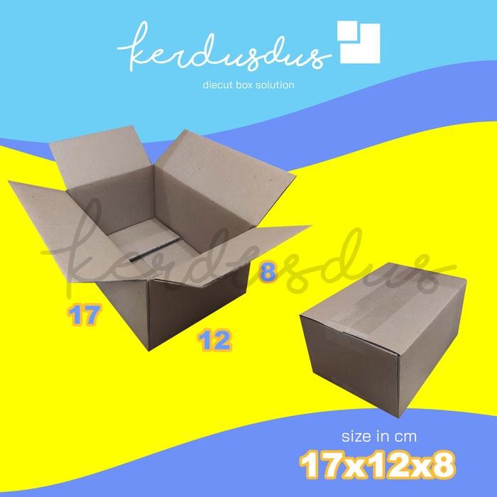 

17x12x8 cm kardus box karton kotak packing packaging POLOS SHEET