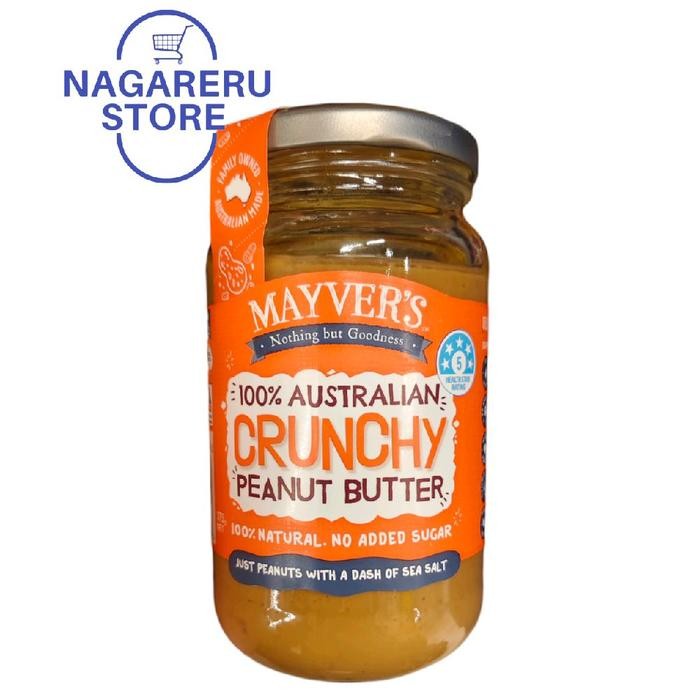 

Mayver's 100% australian crunchy peanut butter no added sugar 375gr