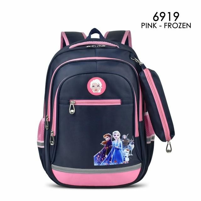 "S.LN.S" -  TERLARIS tas, tas ransel anak karakter polo hiero original, bonus tas pensil - frozen
