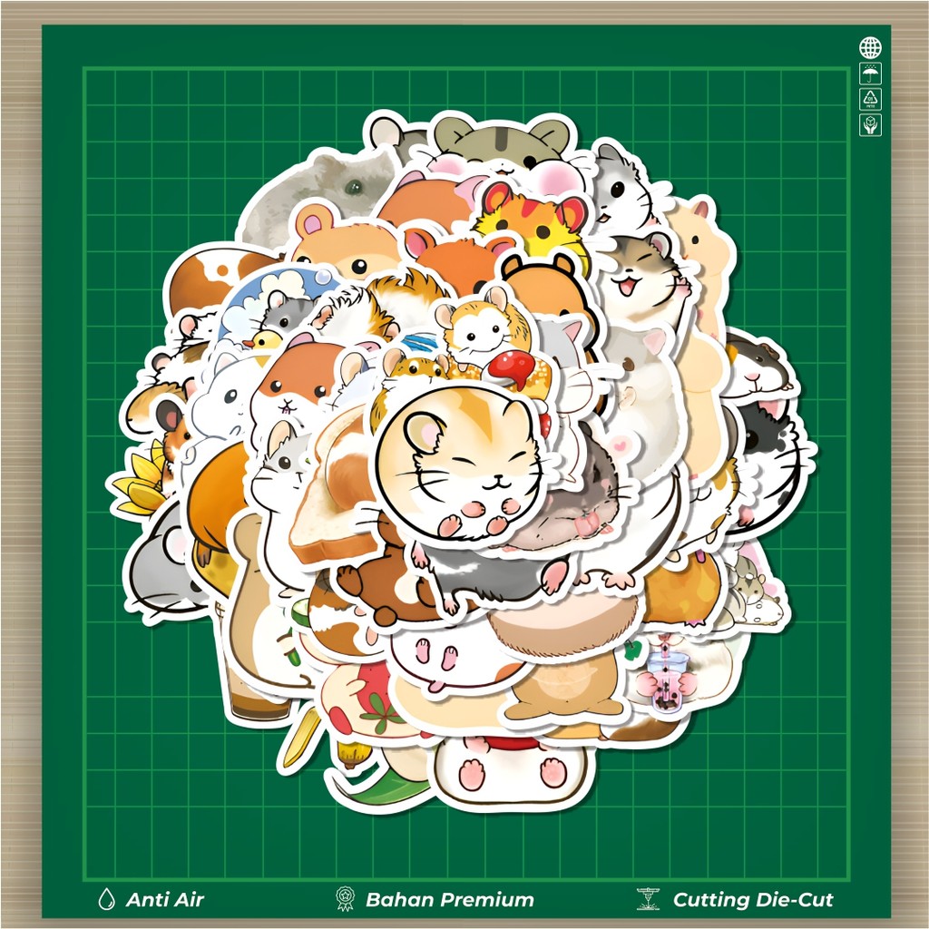 

HOT 50 PCS STIKER Stiker Cute Hamster Series v2 Stiker Fashion Cars Decal Dingin Kartu Album Custom Vinyl Anti Air- Sticker Aesthetic Buku Journal Koper Casing HP Tablet Laptop Helm Motor Botol Minum