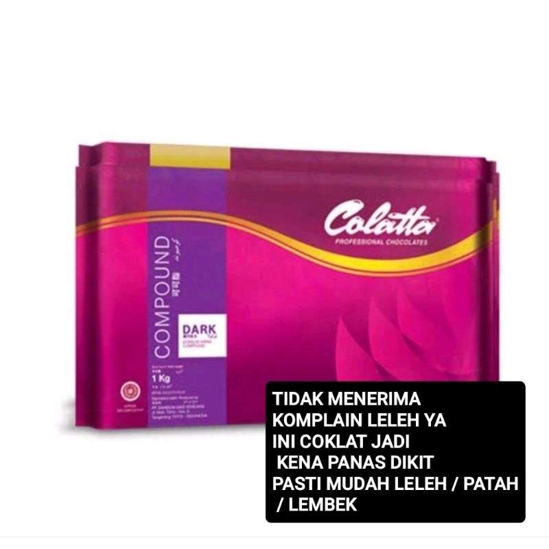 

COLATTA DARK COMPOUND BLOCK 1 KG (WAJIB BACA DESKRIPSI DAN FOTO PRODUK)
