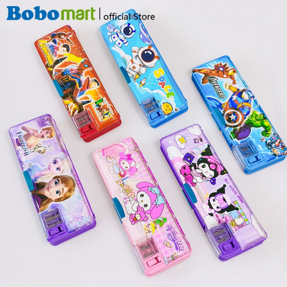

BOBOMART Pencil Case Kotak Tempat Pensil KT-2220 (Kuromi, Avengers, Frozen, Spiderman, DLL)