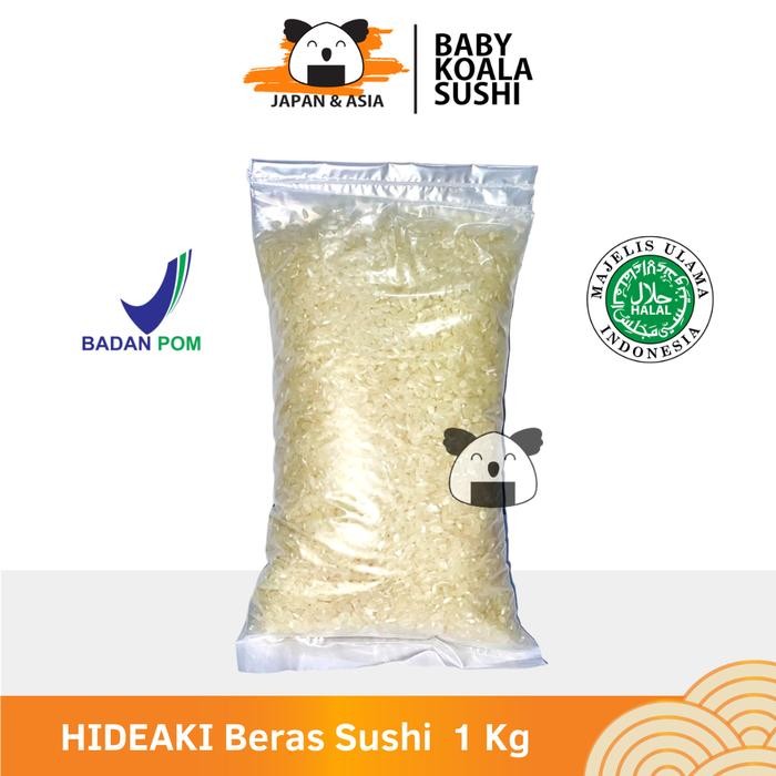 

HIDEAKI Beras Sushi Premium 1 Kg │ Japonica Rice for Kimbab - Lokal No Label - 1Kg