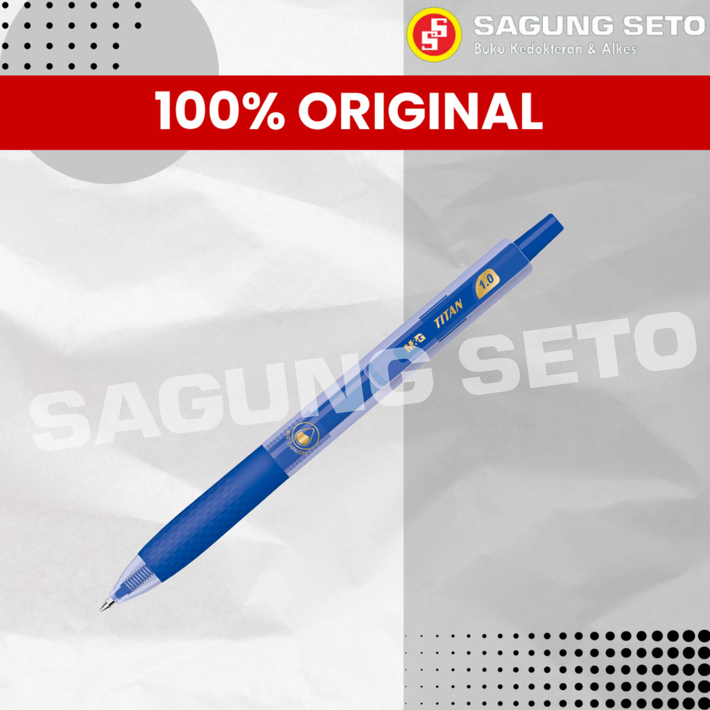 

PEN TITAN BLUE 1.0 MM AGPJ9075 / PULPEN BIRU TINTA 1.0 MM / BALLPOINT / PULPEN GEL