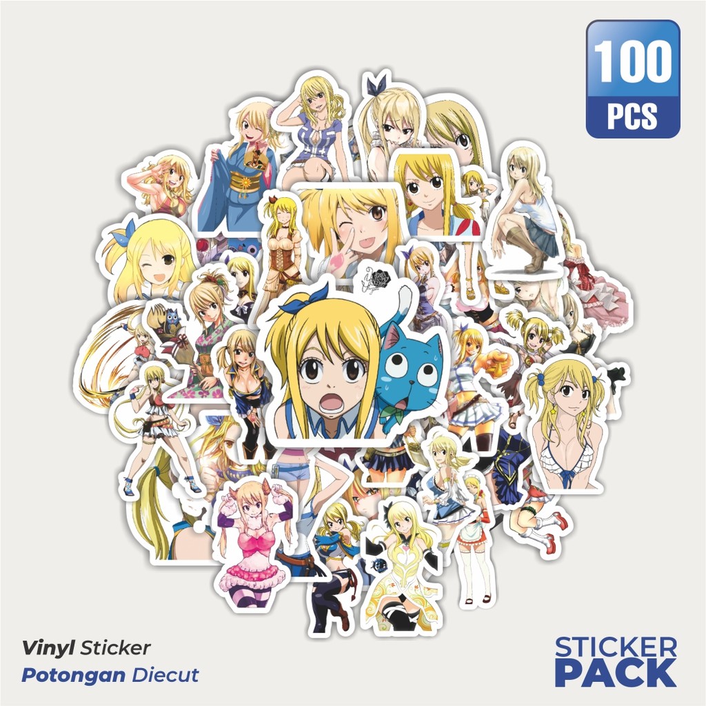 

Super Hemat! 100 PCS Stiker Stiker Anime Series Fairy Tail Character Lucy Heartfilia Dekorasi Lucu Kreatif untuk Notebook, Skateboard, HP