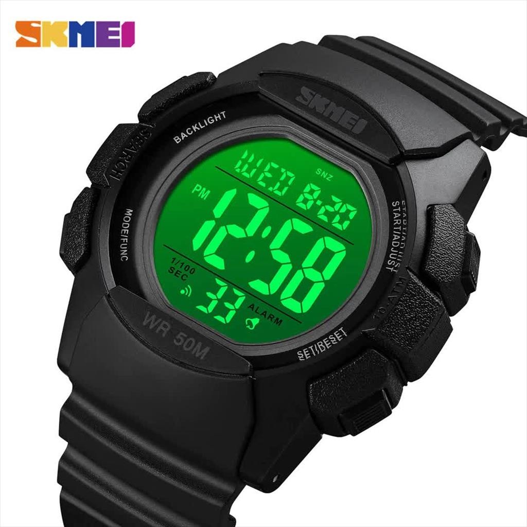 Jam Tangan Pria (Diameter 50 mm) SKMEI 1771 Dual Time  Jam Tangan Digital LED Original SKMEI