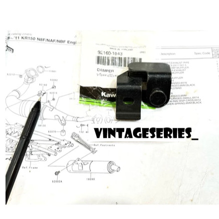 DAMPER BREKET KNALPOT NINJA R RR SS GANTUNGAN TENGAH KNALPOT NINJA 150 R SS 92160-1843