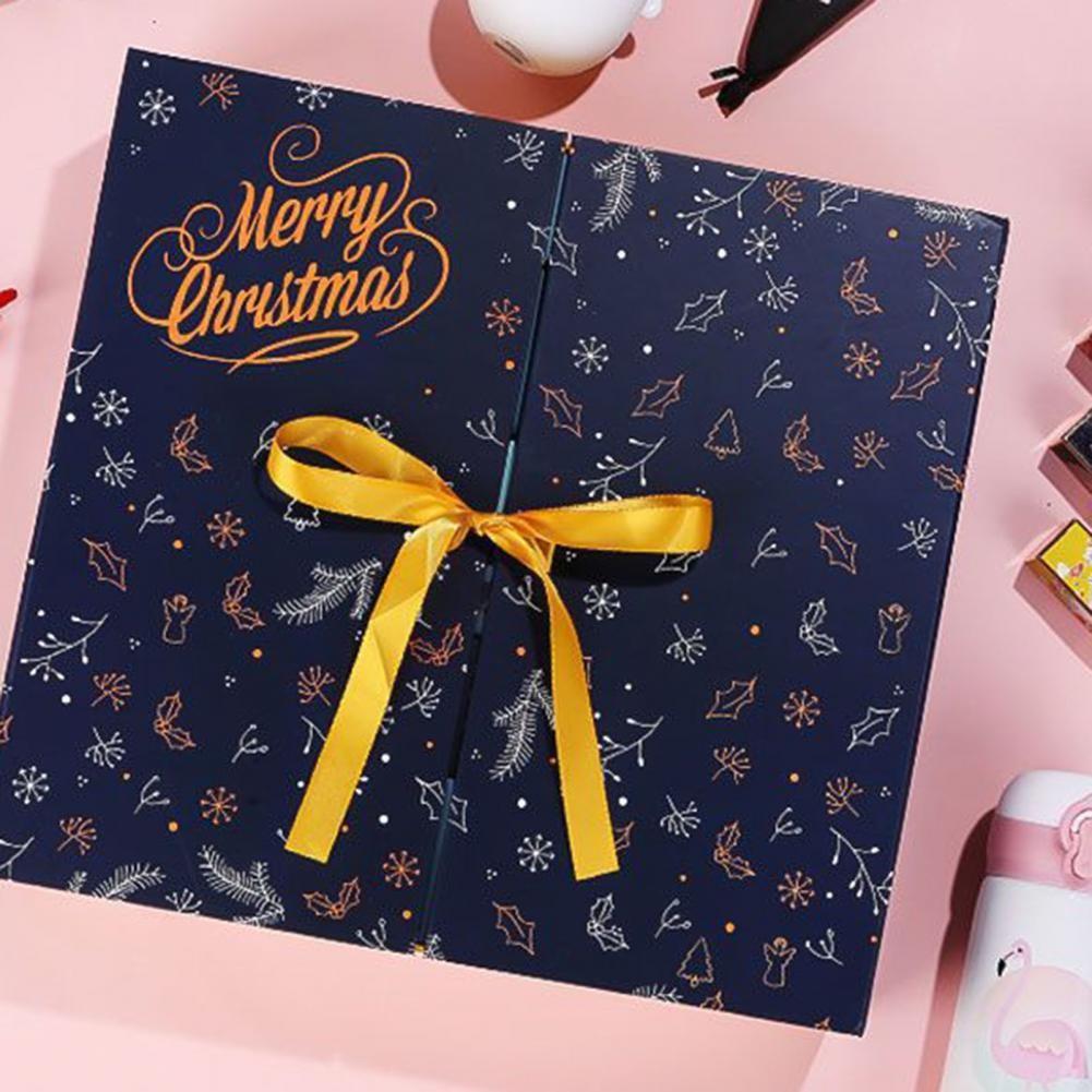 

Christmas Tradition with 24 Compartments Christmas Advent Calendar 24 Days Refillable Countdown Packaging Box for Kids Adults