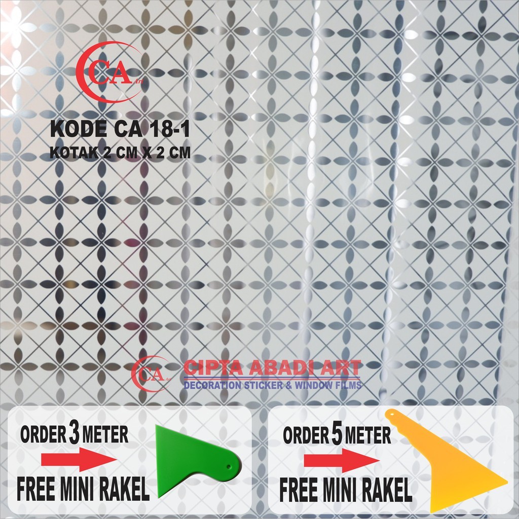 Stiker Kaca Motif Batik Minimalist