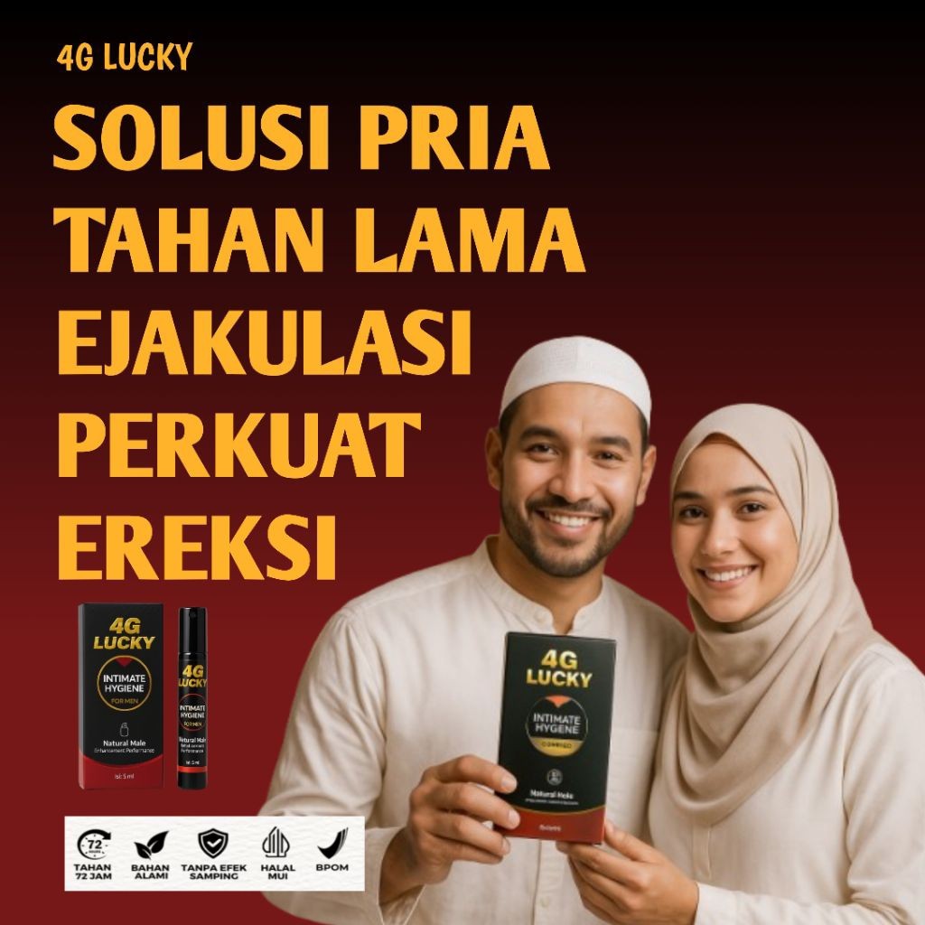 4G LUCKY SPRAY Obat Kuat Herbal  Meningkatkan ereksi & Stamina Pria Tahan Lama