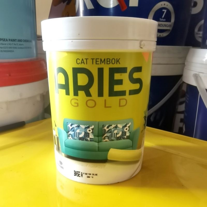 Cat Tembok Aries Gold Avian 1 Kg 1Kg Kiloan Putih Hitam Warna Ungu Coklat Biru Abu Kuning Pink Murah