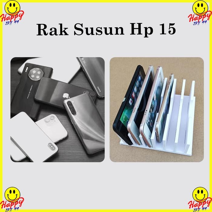 RAK SUSUN HP 15 SLOT SERBAGUNA RAK TEMPAT HPV RAK KAYU UNTUK SUSUNAN HP HANDPHONE