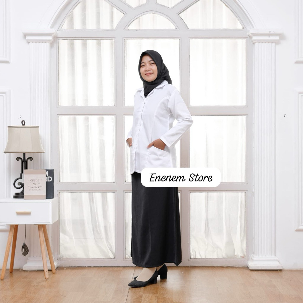 Baju Dinas Putih Wanita Seragam Putih PNS Baju Putih PDH Wanita BAJU PPL Seragam Guru PNS/ASN Kemeja