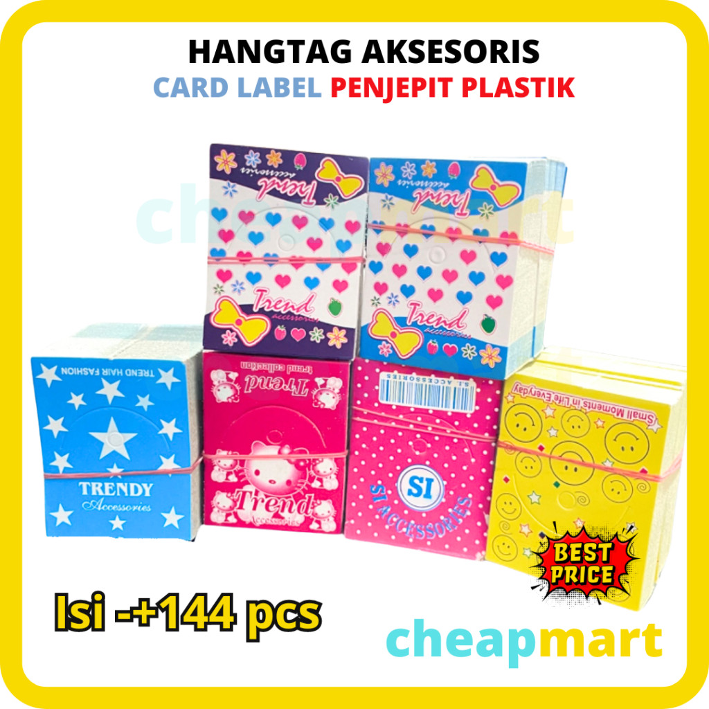 

[Min-3] [1 Ikat] -+144pcs/-+100pcs Hangtag Aksesoris kertas gantungan produk label pajangan gantungan kar kotak label lebel hantag hangtag card label Penjepit Plastik Trendy label Hangtag lipat murah kertas