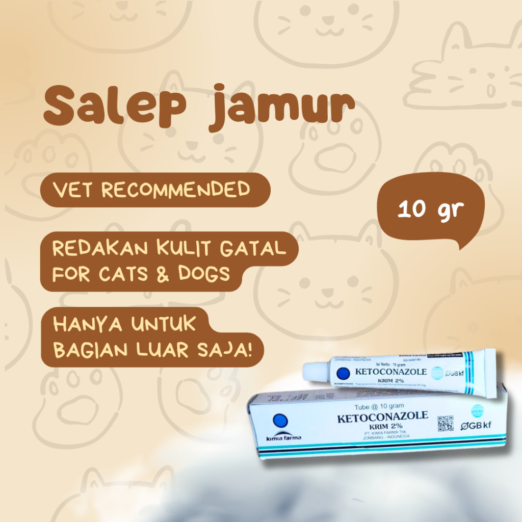 Salep Jamur Kucing Anjing Kelinci Ketoconazole Obat Luka Jamur Kucing