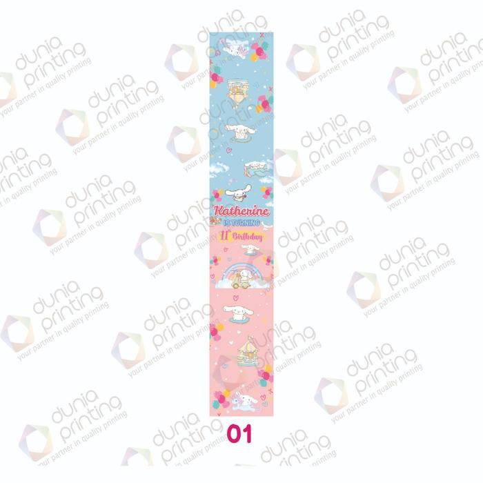 Terbaru [ISI 8PCS] Paperbelt Bento Box Ulang Tahun | Bento Roller Label Pengikat Makanan | Label Ben