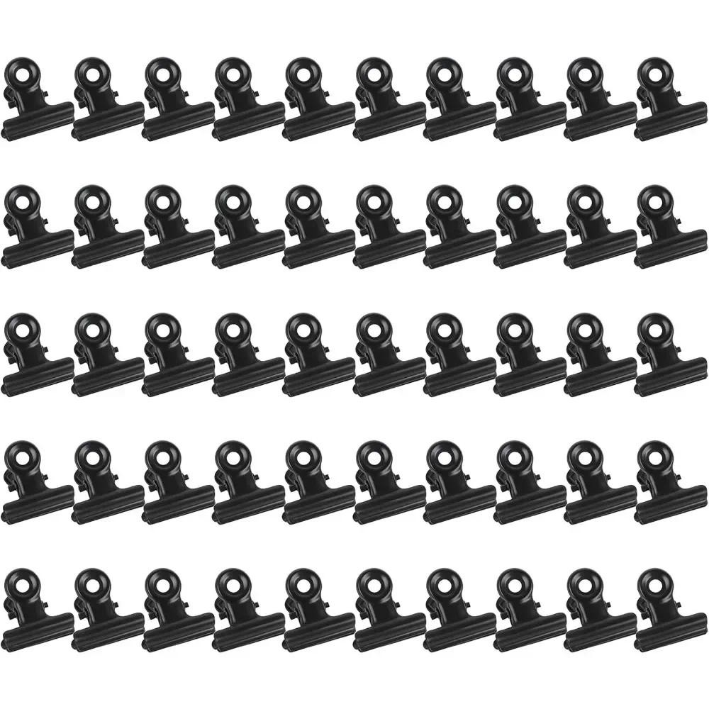 

For 10/20/30/50/100 Pcs Metal Hinge Clip, 22mm Black Bulldog Clip with Power Spring Metal Letter Clip Small Paper Clip Clip,
