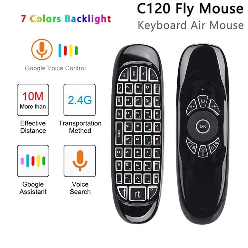 C120 Fly Air Mouse Wireless Keyboard for Russian Spanish 2.4G Smart Remote Control Smart Keyboard Mo