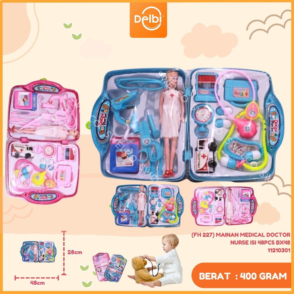 TERLARISMainan Anak Doctor Set Plus Koper Lucu Medical Center FH 227