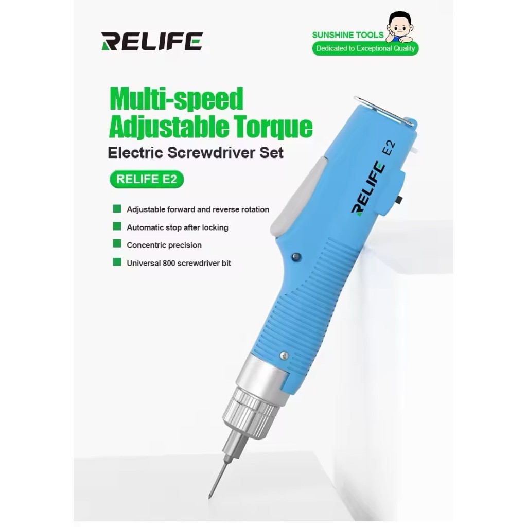 Obeng Baja Torsi Elektrik Magnet kuat - Relife E2