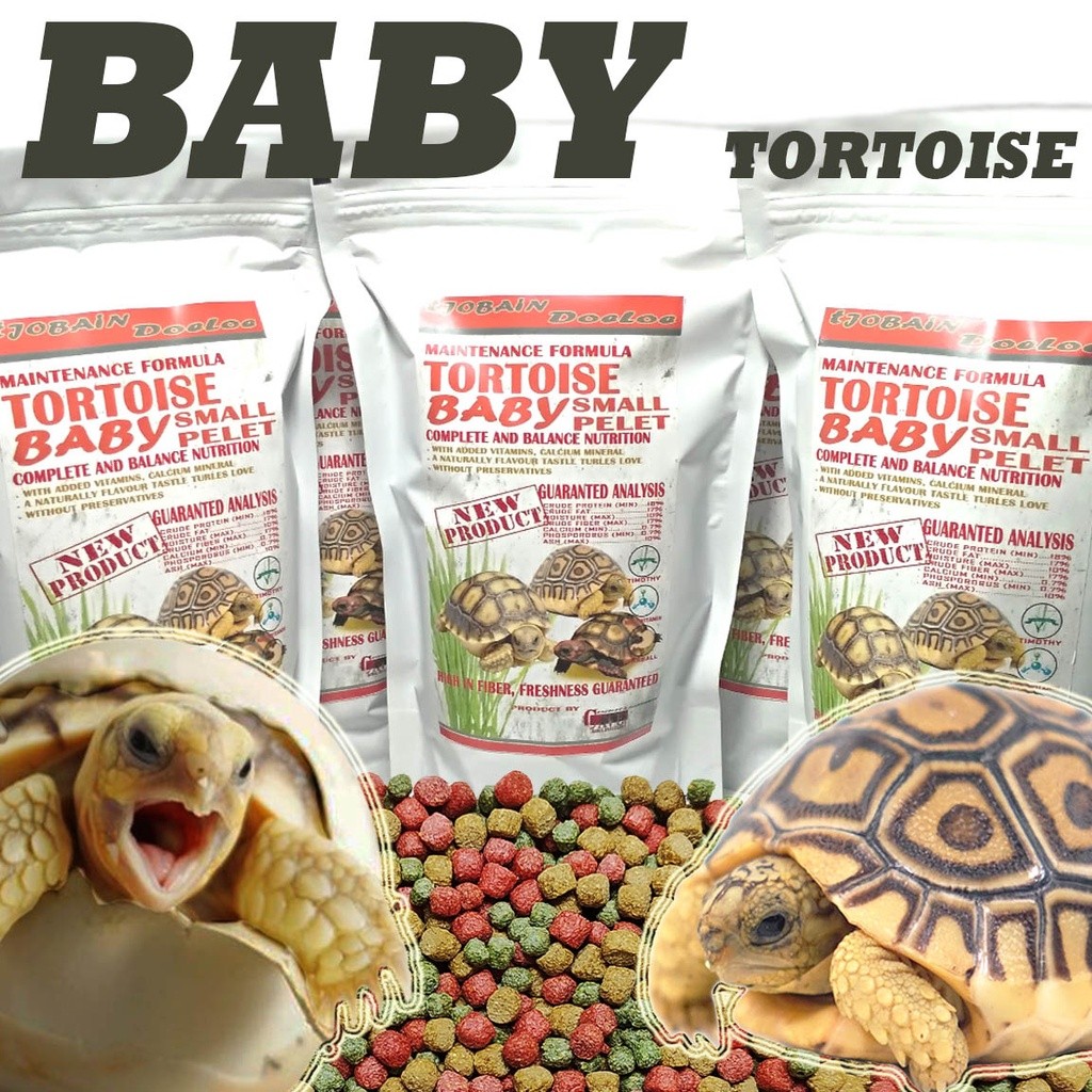 250GR TORTOISE FOOD BABY SULCATA SMALL PELLET REPTILE MURAH MAKANAN PELET BAYI ANAK KURA KURA DARAT 