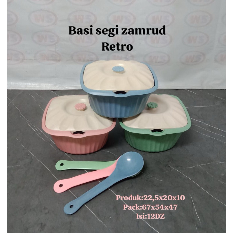 BISA COD - 6 pcs Basi Set Wadah Sayur Prasmanan Plastik + Centong Sayur Wadah Sayur Baskom Sayur Tem