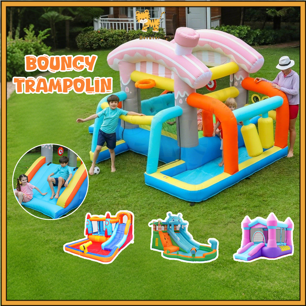 ID Bevavar Mainan Rumah Istana Balon Trampolin Anak Bouncy Castle Inflatable Jumping