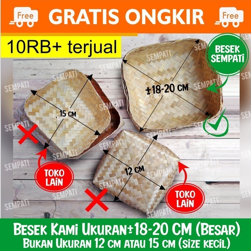 SEMPATI BESEK SIRIP SARANG WALET BESEK BAMBU BESEK WALET BESEK ANYAMAN KOTAK KURBAN BESEK HAMPERS BO