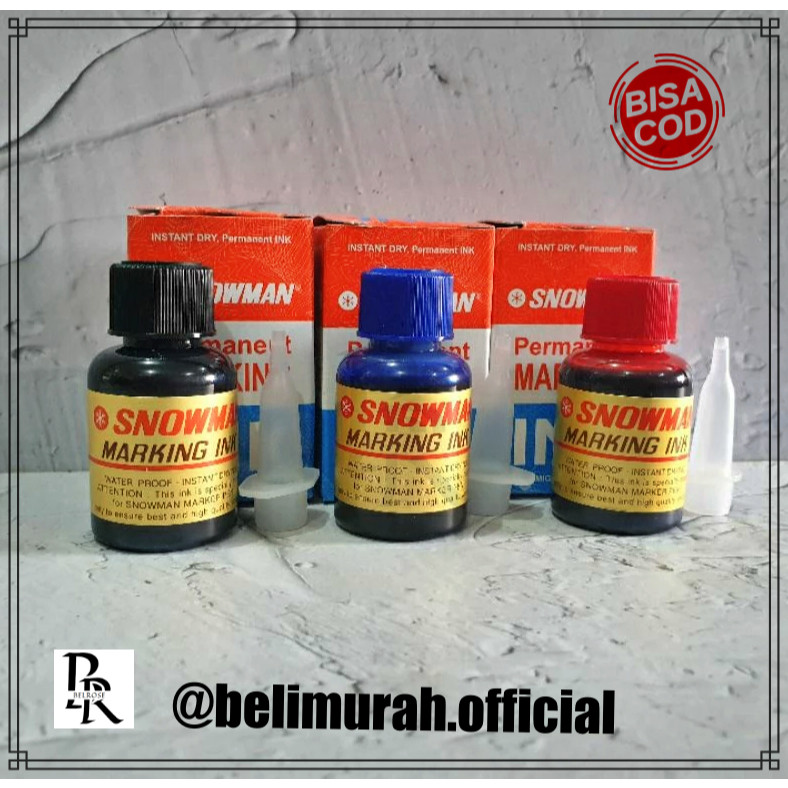 

Refill tinta spidol permanent snowman /isi tinta tidak bisa dihapus