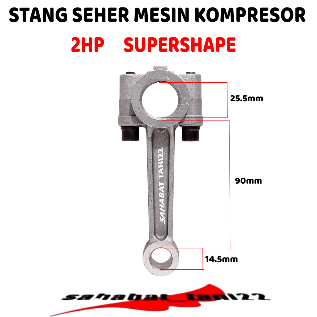 Stang Seher Kompresor 2HP SUPERSHAPEConnecting Rod 2HP Conroad  Kompresor 2HP SHARK
