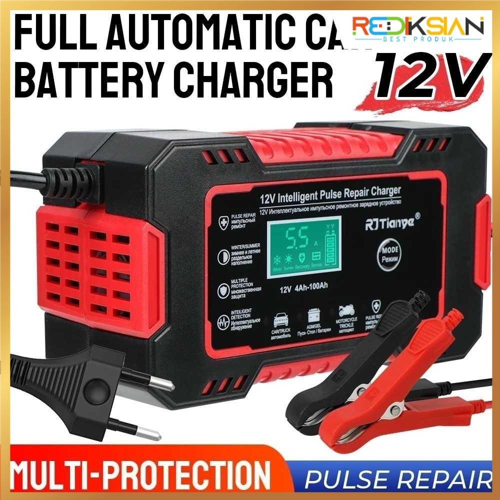 Charger Aki Mobil Lead Acid Smart Battery Charger 12V 4-100AH | Pengisi daya aki mobil