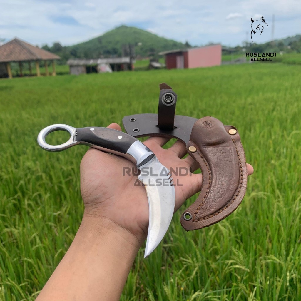 afifa117 RA Karambit. tajam Kulit Baja Per Asli