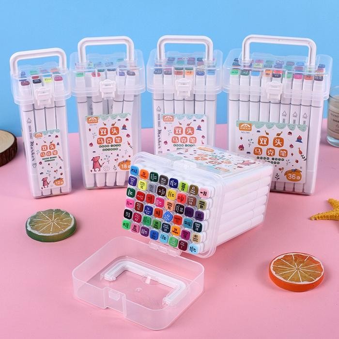 

Spidol Warna Set 12 24 Warna Sketch Marker 2 In 1 Spidol Sketsa Double Sekolah Alat Tulis Menggambar - Spidol 12pcs