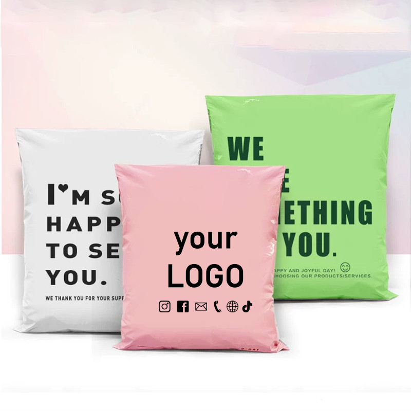 

50 new environmentally friendly recyclable courier bags plastic logistics clothing packaging bags can be printed with logo