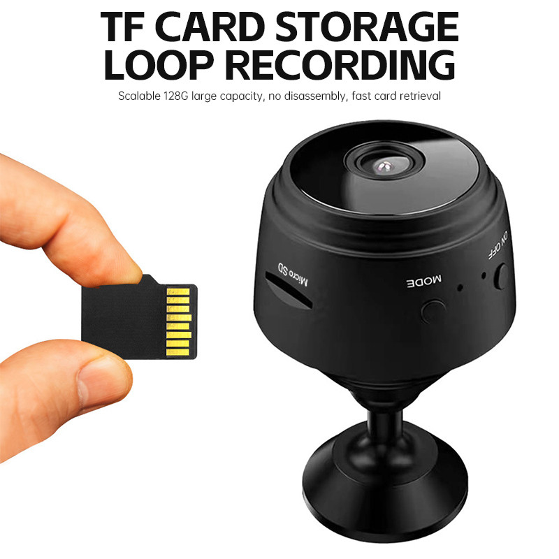 Mini Kamera Cctv Wifi Jarak Jauh Kamera Pengintai Wireless 150 Derajat Ip Camera Hd Portable