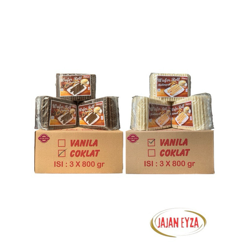 WAFER ROLL BERLIMPAH SNACK ASTOS KUE LEBARAN KARTON ISI 3