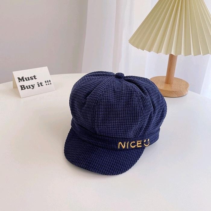 TERBARU 4-8 tahun | IMPORT | Topi Baret Beret Keren NICE Polos Bahan Lembut Anak Laki Perempuan Fash