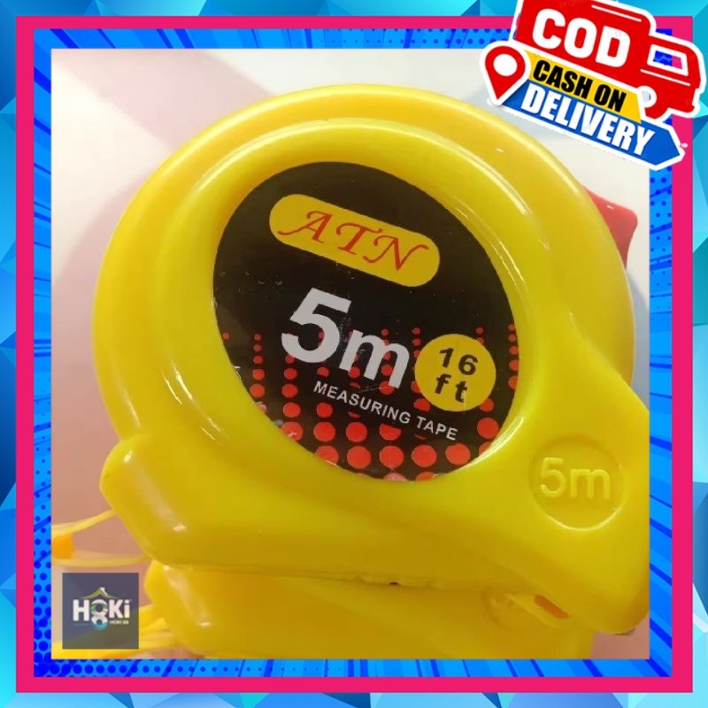 Meteran Roll 5Meter - Meteran  Tukang Bangunan Alat Ukur Meter Roll