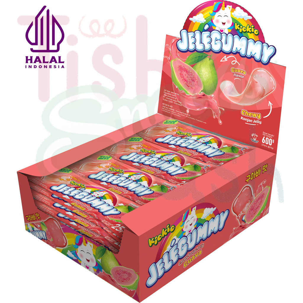 

Jelly Kiokio Jelegummy Guava Jambu HALAL 24 pcs 600gr
