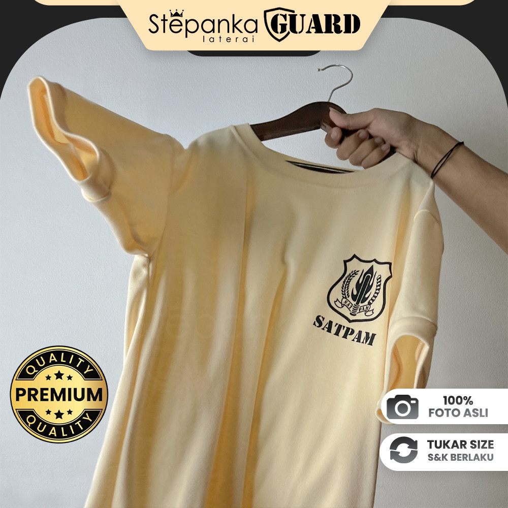 [HOT ITEM] Kaos Satpam PREMIUM / Kaos Krem Satpam / Baju Satpam / Atribut Satpam / Baju Security