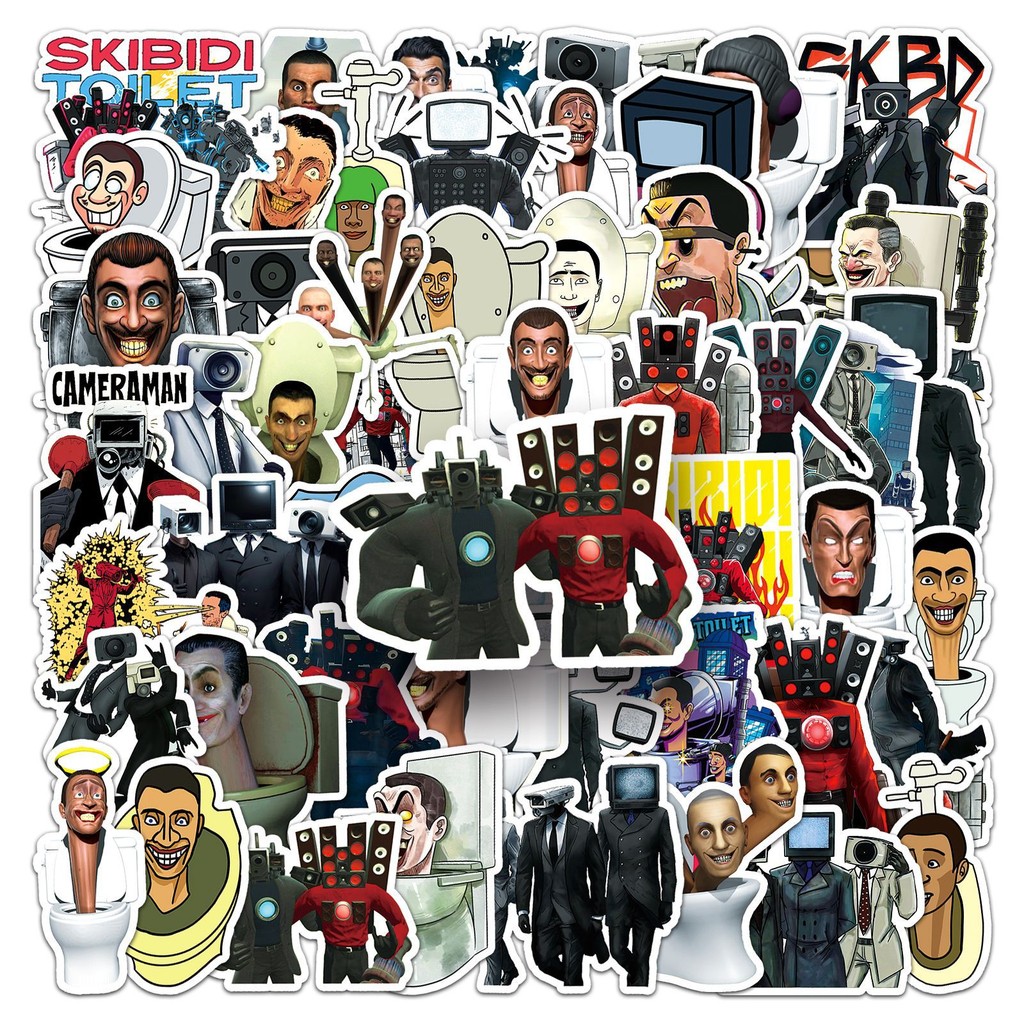 

10/60PCS Skibidi Toilet Animation Role Waterproof Stickers DIY Decoration Notebook Mobile Guitar Suitcase Water Cup Graffiti