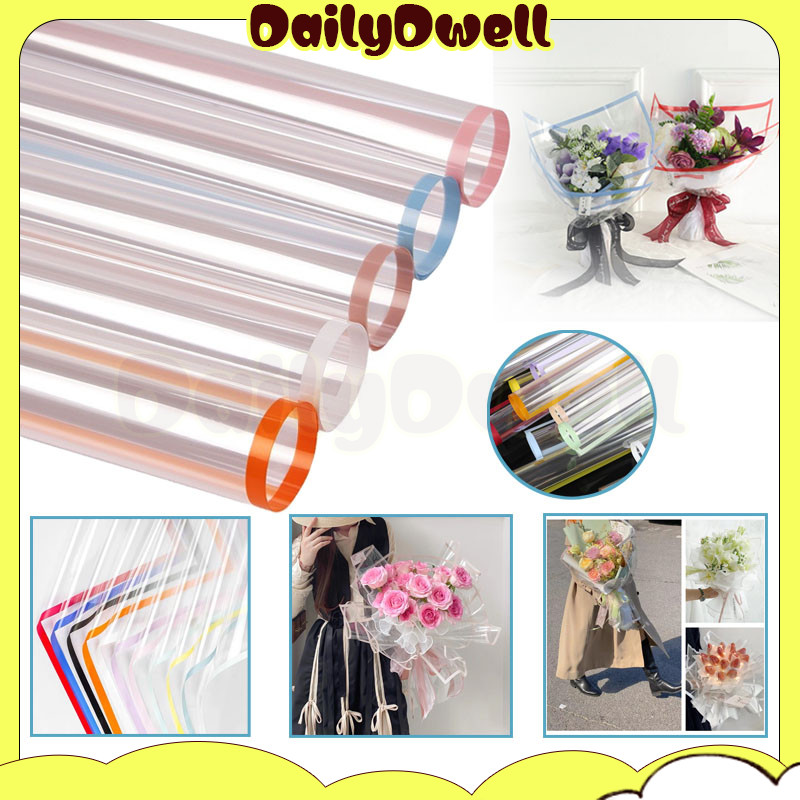 

color kertas buket bunga cellophane/kertas buket bunga cellophane/flower wrapping paper transparan list /