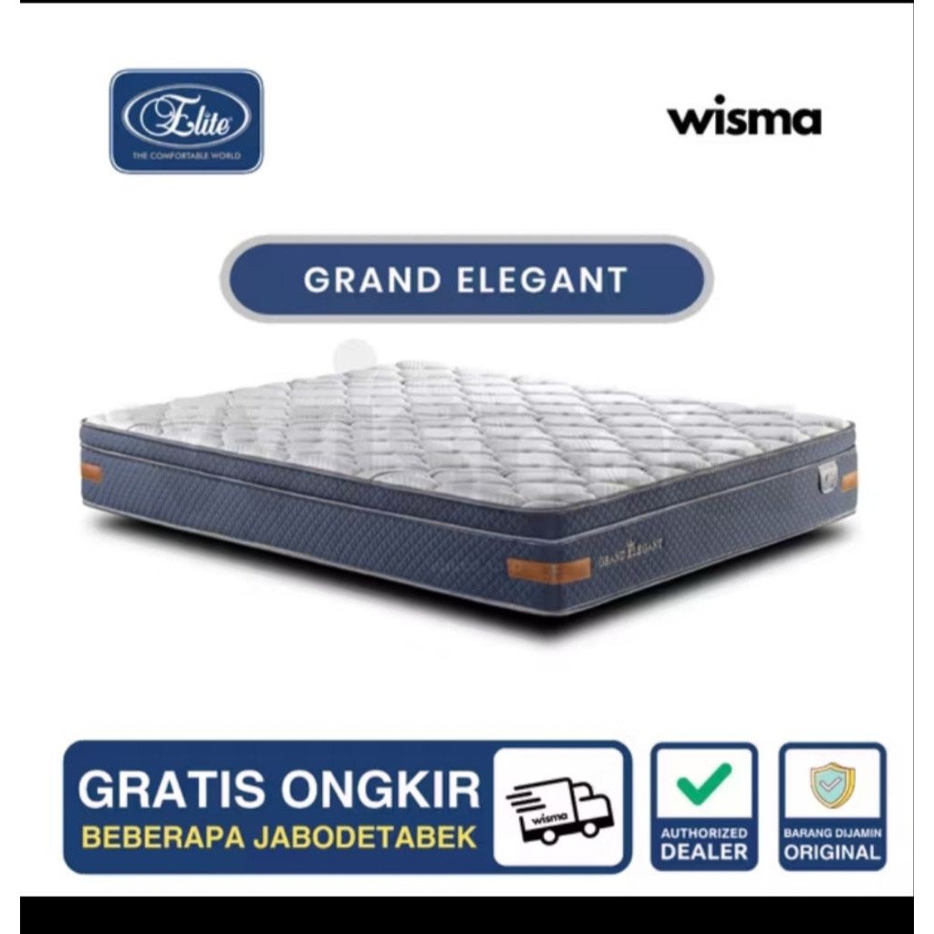Kasur Springbed Elite Grand Elegant Plushtop (kasur saja) 90x200
