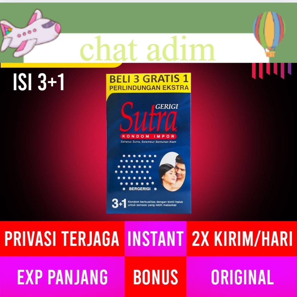 sarung tangan & sahmpo get get Sutra Bergerigi Kondom Sutra Tekstur Gerigi isi 3 + 1 Pcs Sensasi Ber