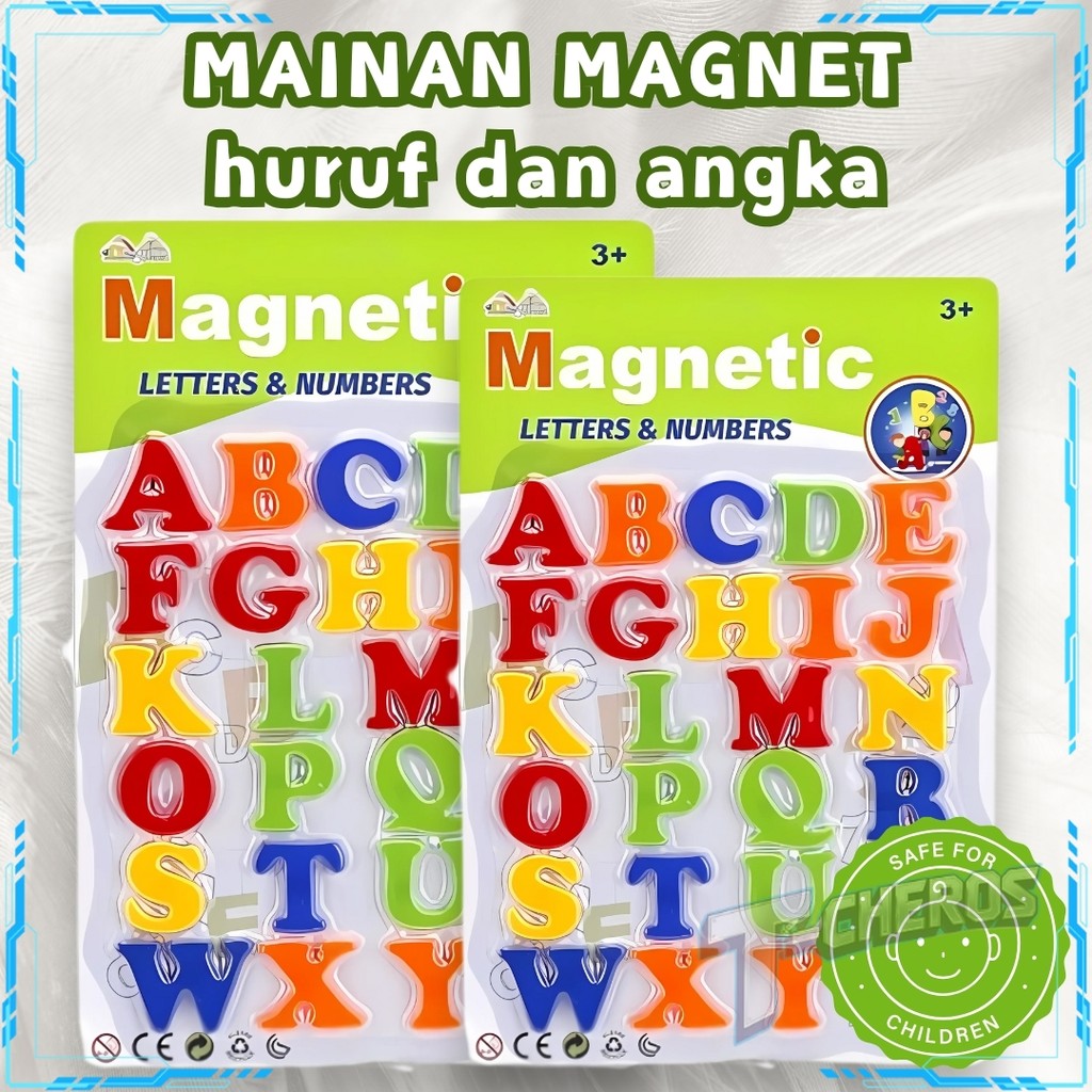 Mainan Edukasi Anak Magnetic Letter Belajar Alfabet Magnet Huruf Bahasa Arab Angka Matematika
